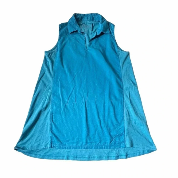Beyond Threads Blue V-neck Tunic Tank size Large - Picture 3 of 6